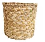 Vaso Cachepo Taboa Natural Mole Cesto Palha Planta Decoração 14x17