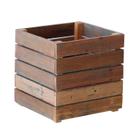 Vaso Cachepot 30 x 30 cm Madeira Demolição Natural