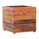 Vaso Cachepot 50x50cm Madeira Maciça Natural Plantas