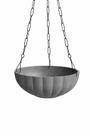 Vaso Cachepot Bacia Moranga com Corrente Decorativo para Plantas 26cm Cor:Cinza