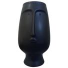 Vaso Cachepot Faces Cerâmica 21x12x11cm.