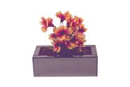 Vaso Cachepot Fumê Espelho Plantas Luxo Decoração