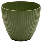 Vaso Cachepot Para Flor Médio Névoa Verde Plástico Lyor Jardim Plantas