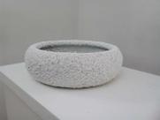 Vaso Cachepot Terrário Bonsai Em Cerâmica Branco 31 Cm