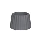 Vaso Cachepot Wave 25cm Cinza Vaso Cachepot Wave 25cm Cinza