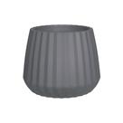Vaso Cachepot Wave 37cm Cinza