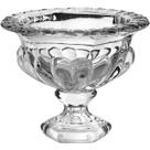 VASO CENTRO MESA DECORATIVO ENFEITE CASA PROENÇA COM PÉ CRISTAL ECO 21x25x25cm TRANSPARENTE