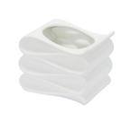 Vaso Ceramica Branco Design Ondulado Contemp. Luxo Vaso Ceramica Branco Design Ondulado Contemp. Luxo
