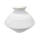 Vaso Ceramica Branco Maior Design Cone Contemporaneo