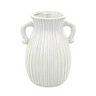 Vaso Cerâmica com Alças Le Branco 11,5x11,5x17cm Vaso Cerâmica com Alças Le Branco 11,5x11,5x17cm