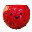 Vaso Cerâmica De Fruta Morango 10Cm Decorativo Artesanato - Tuut Vaso Cerâmica De Fruta Morango 10Cm Decorativo Artesanato - Tuut