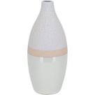 Vaso Cerâmica Decorativo Enfeite Casa 30x14x14cm Marfim