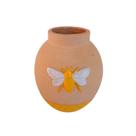 Vaso Cerâmica Favo Honey Bee Laranja 9,5x8x8,5cm