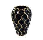 Vaso Cerâmica Maior Preto Claro Detalhes Dourado Modern Luxo Vaso Cerâmica Maior Preto Claro Detalhes Dourado Modern Luxo