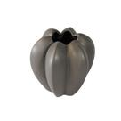 Vaso Ceramica Menor Nobre Cinza Escuro Gomos Design Luxo Vaso Ceramica Menor Nobre Cinza Escuro Gomos Design Luxo