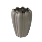Vaso Ceramica Nobre Cinza Ondulado Moranga Impecavel Luxo Vaso Ceramica Nobre Cinza Ondulado Moranga Impecavel Luxo