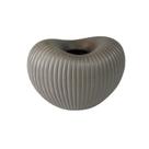Vaso Ceramica Nobre Menor Cinza Ondulado Interior Oval Luxo Vaso Ceramica Nobre Menor Cinza Ondulado Interior Oval Luxo