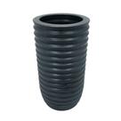 Vaso Ceramica Preta Maior Todo em Relevo Horizontal Vaso Ceramica Preta Maior Todo em Relevo Horizontal