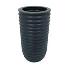 Vaso Ceramica Preta Menor Todo em Relevo Horizontal Vaso Ceramica Preta Menor Todo em Relevo Horizontal
