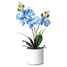 Vaso Cerâmico Artificial com Orquídea Azul Jusdreen - 37cm