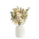Vaso cerâmico LBHDMZJK para decoração de casa, flor seca branca
