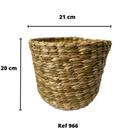 Vaso Cesto Cachepo Taboa Redondo Decoração Rustico Ref.966