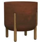 Vaso Cilíndrico Decore 33 (16L) Cor Aço Corten JAPI