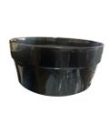 Vaso Cilíndrico Preto Médio em Cerâmica 25 x 10 cm