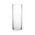 Vaso cilíndrico WGVI de vidro transparente 40cm de altura 15cm de diâmetro