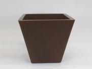 Vaso Cimbidio Conico Tabaco em MDF 19,5x22cm