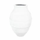 Vaso Cimento 1mt Branco Bojudo Clássico Finos Relevos