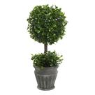Vaso cinza de topiaria artificial de buxo Vickerman de 33 cm Vaso cinza de topiaria artificial de buxo Vickerman de 33 cm