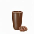 Vaso Classic Conico + Argila Expandida Cor:Ferrugem