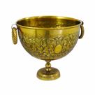 Vaso Classico Dourado Base e Alças Fino Acabamento Luxo
