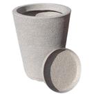 Vaso coluna grafiato decorativo de luxo com prato - 33x66