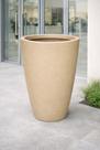 Vaso coluna lisa gingante em polietileno premium ideal para area externa textura marmorizada brilhante 90x50