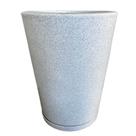 Vaso Cone 40cm Liso De Polietileno Brilhoso Decoração Casa