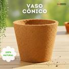 Vaso Cônico de Fibra de Coco para Plantas, Jardim, Hortas, Mudas, Orquídeas, Flores e Decoração