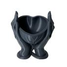 Vaso Coração Mãos Decoração 3D Arte Escrtório Significado 10x10cm