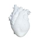 Vaso CosyluShop White Heart Ceramic 13x17cm para decoração de casa