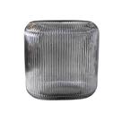 Vaso Cristal Fumê Maior Todo Lapidado Oval Detalhes Luxo Vaso Cristal Fumê Maior Todo Lapidado Oval Detalhes Luxo