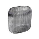 Vaso Cristal Fumê Menor Todo Lapidado Oval Detalhes Luxo Vaso Cristal Fumê Menor Todo Lapidado Oval Detalhes Luxo