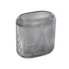Vaso Cristal Fumê Pequeno Todo Lapidado Oval Detalhes Luxo Vaso Cristal Fumê Pequeno Todo Lapidado Oval Detalhes Luxo