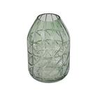 Vaso Cristal Lapidado Menor Geométrico Verde Decoração Luxo Vaso Cristal Lapidado Menor Geométrico Verde Decoração Luxo