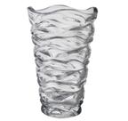 Vaso Cristal Lapidado Redondo Ondulado Alta Decoração Luxo