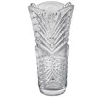 Vaso Cristal Lapidado Transparente Rico em Detalhes Luxo