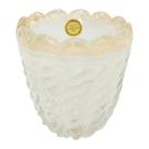 Vaso Cristal Murano Dubai Quartzo Perola Com Ouro P