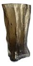 Vaso Cristal Murano Escultura Tronco Decorativo Fumê