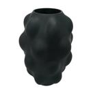 Vaso Cristal Preto Maior Relevos Abaulados Menor Fino Design
