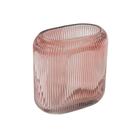 Vaso Cristal Rosa Pequeno Todo Lapidado Oval Detalhes Luxo Vaso Cristal Rosa Pequeno Todo Lapidado Oval Detalhes Luxo